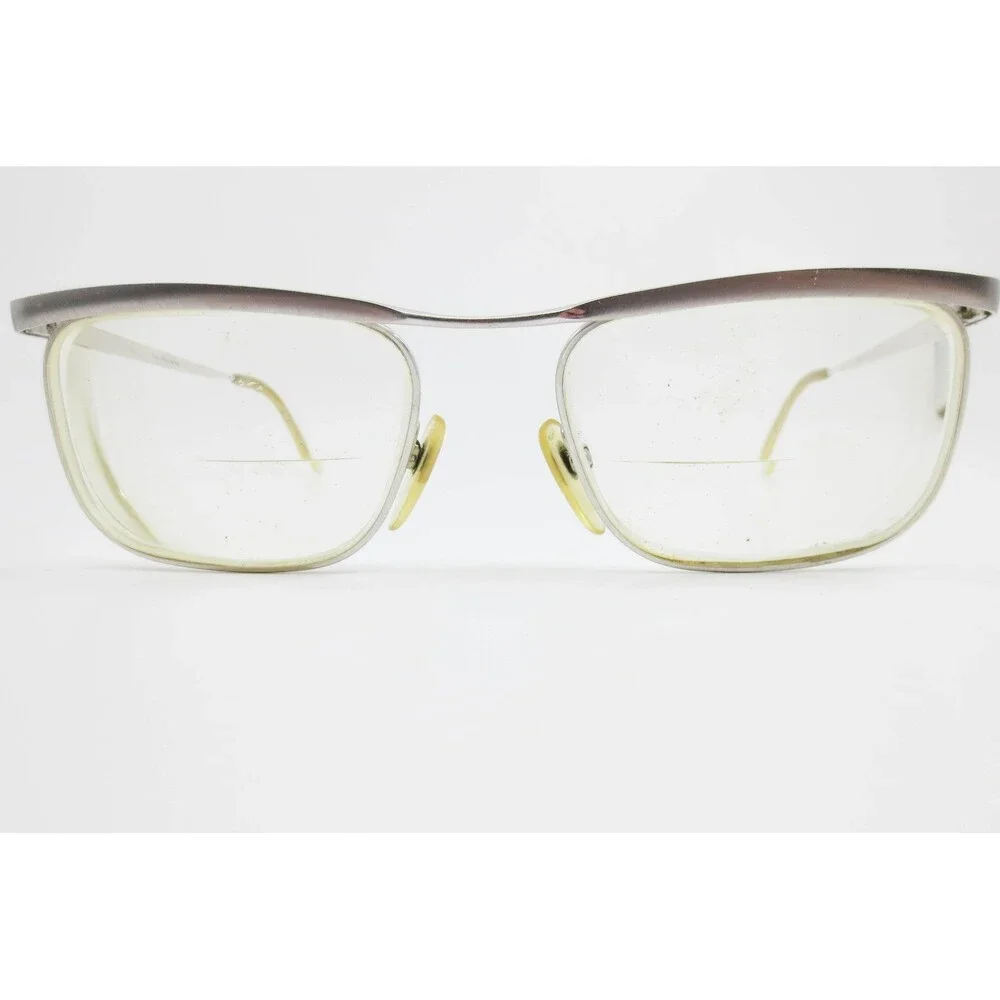 Rodenstock Carlton Flach WD Eyeglass Frames Silver Rectangular Germany 140 35971